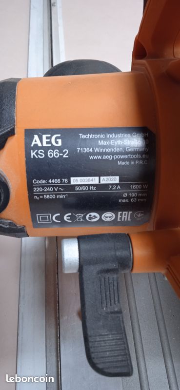 Scie circulaire AEG 1600W + rail 2m (image 3)