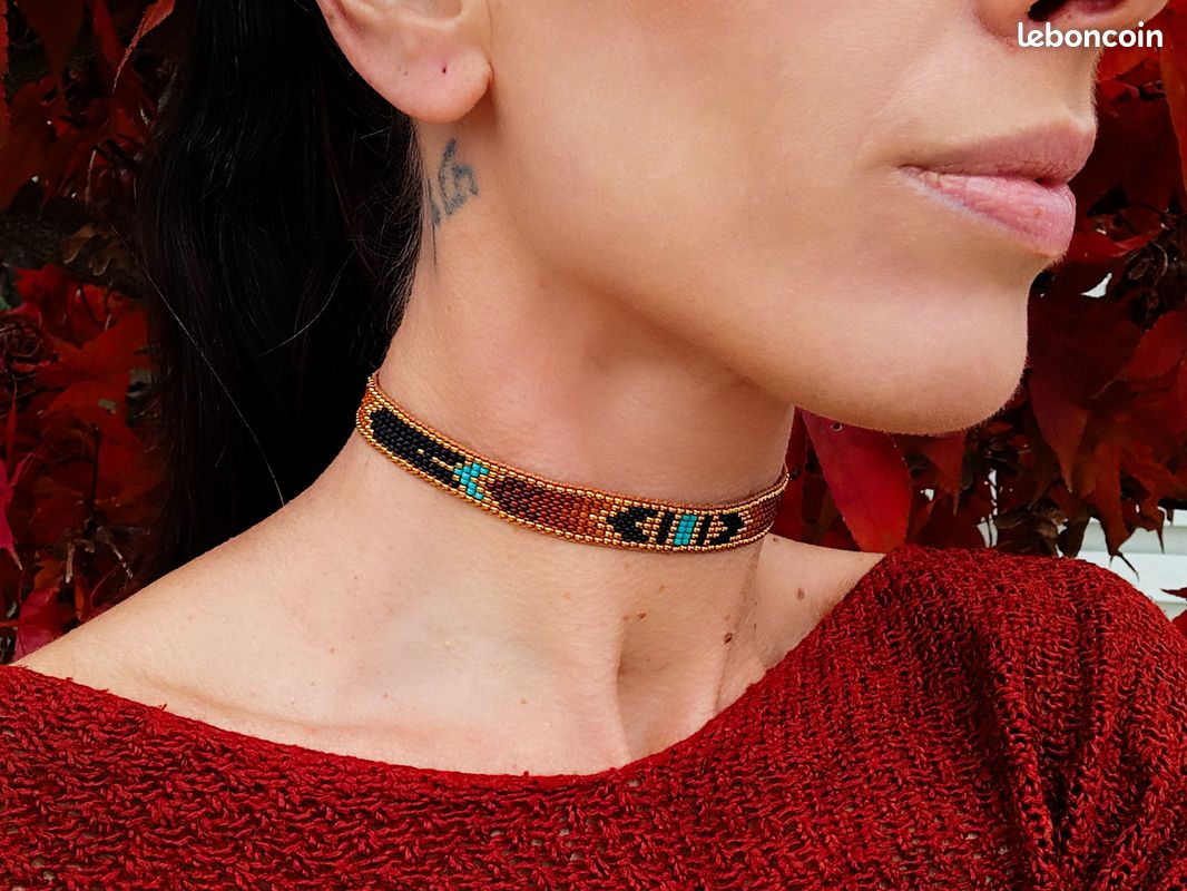 KAL-Bohème Colliers Style Ethnique Chunky Coloré Ethnique