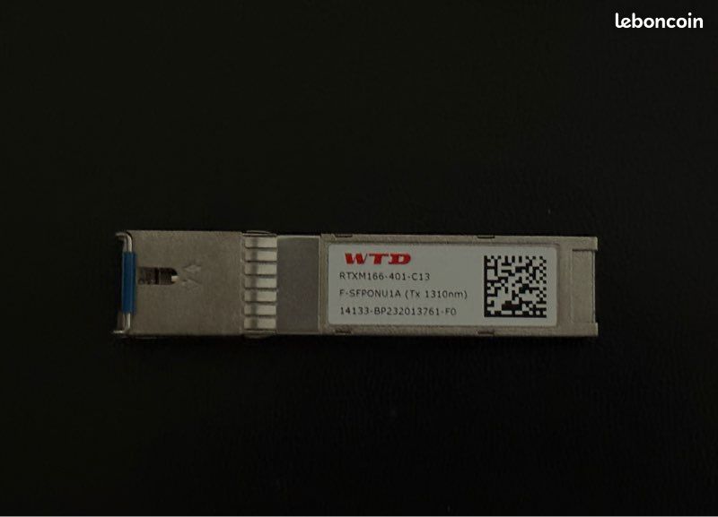 Module SFP WTD RTXM166-401-C13 F-sfponu1a pour fibre optique Freebox (Pop, Delta...) (image 2)