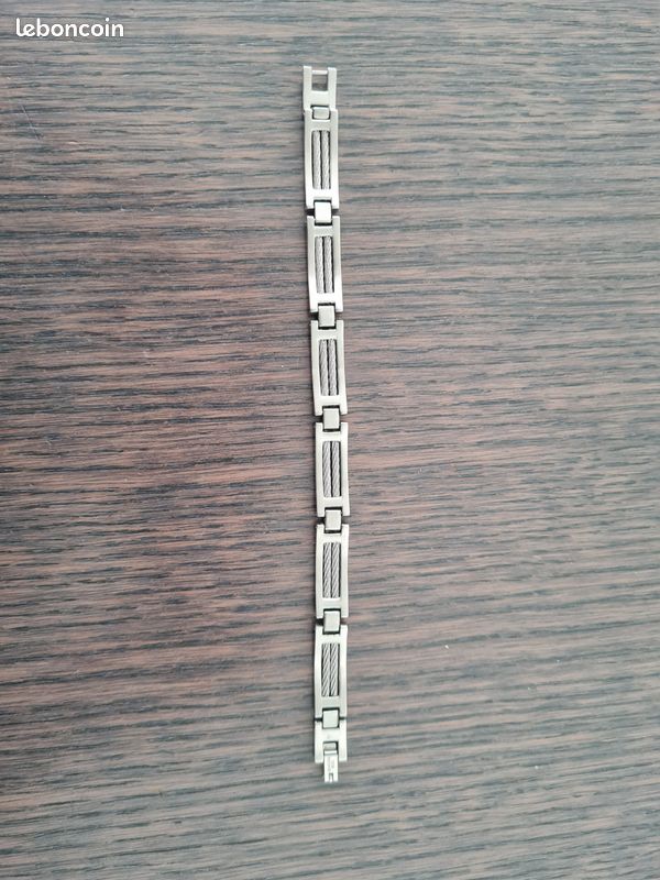 Bracelet acier blanc Homme (image 3)