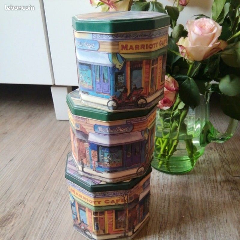Lot De Trois Boîtes Métal Vintage - Déco Rétro (Réf. Ar)