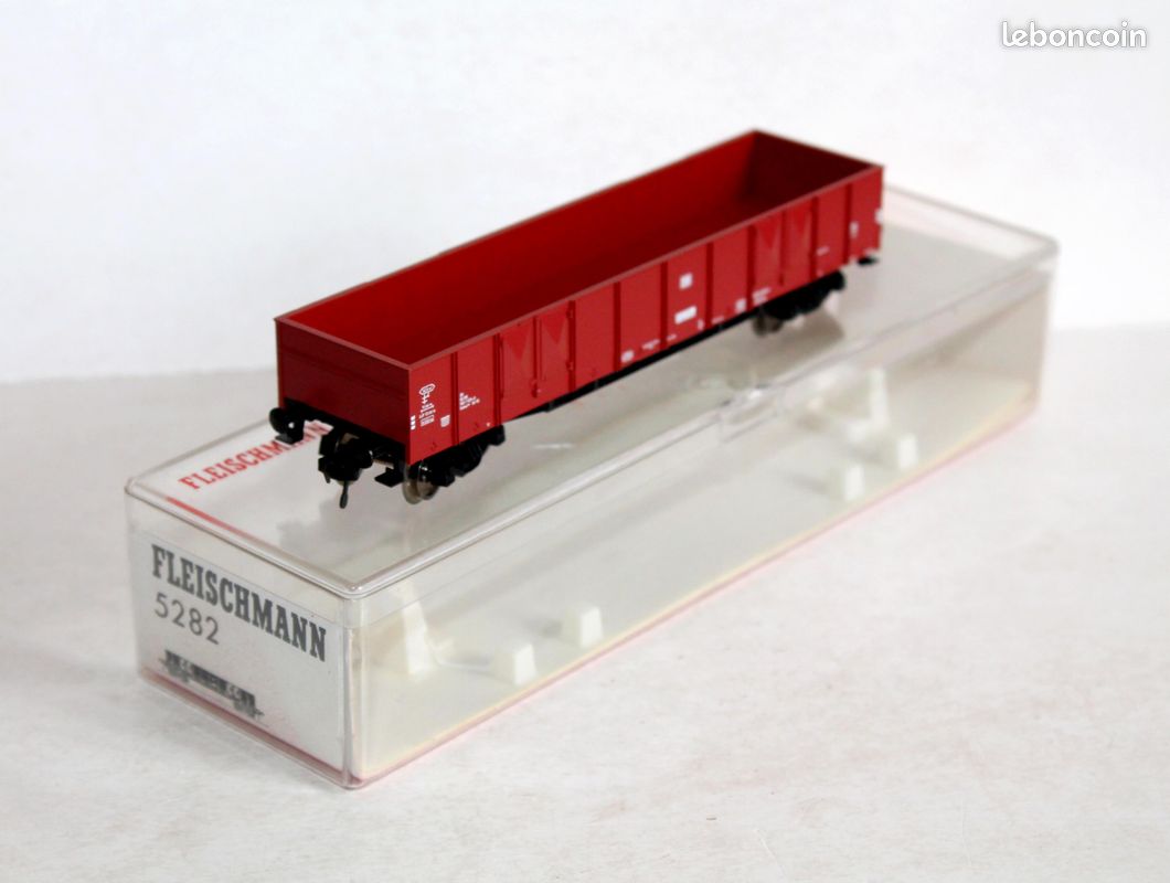 Lot De 9 Wagons HO Fleischmann - Tombereaux, Déverser, Nettoyeur De Voie - Occasion Bon état