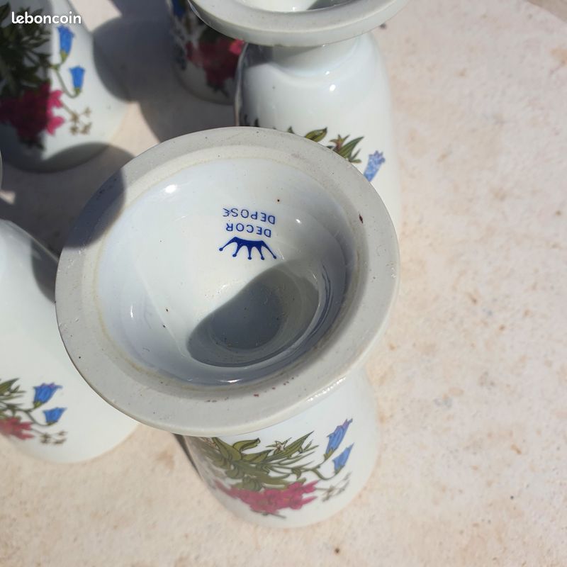 Service à Café Rétro : Cafetière + 6 Mazagrans + 6 Cuillères - E.T.