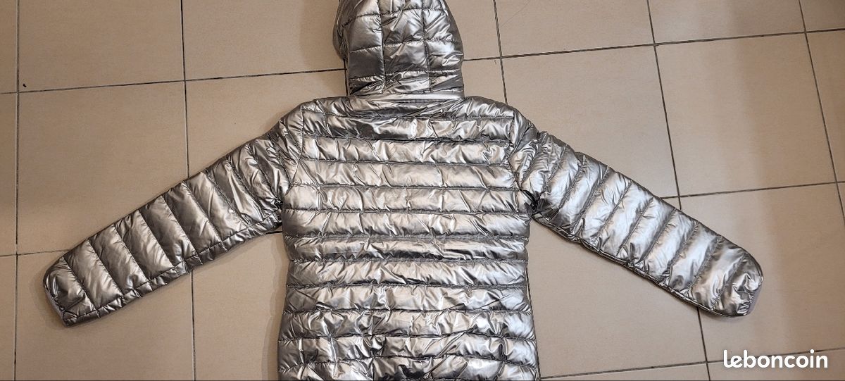 Doudoune matelassée femme Canadian Peak argenté taille M neuve