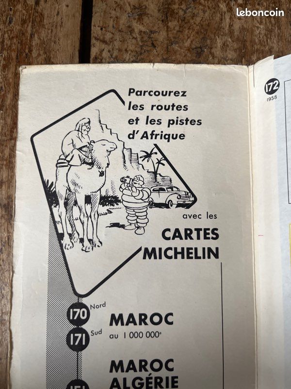 Carte routière Michelin ancienne 173 Algérie Tunisie (image 4)
