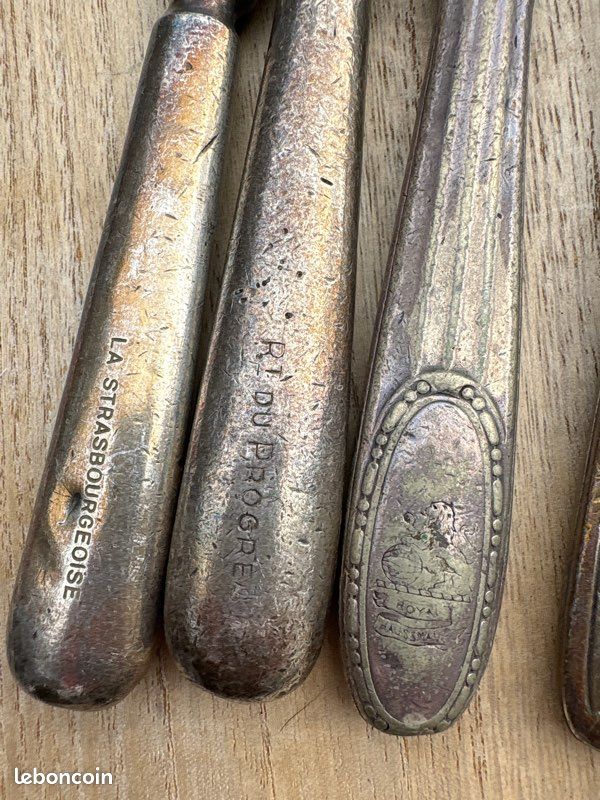 Lot couteaux anciens métal argenté (image 4)