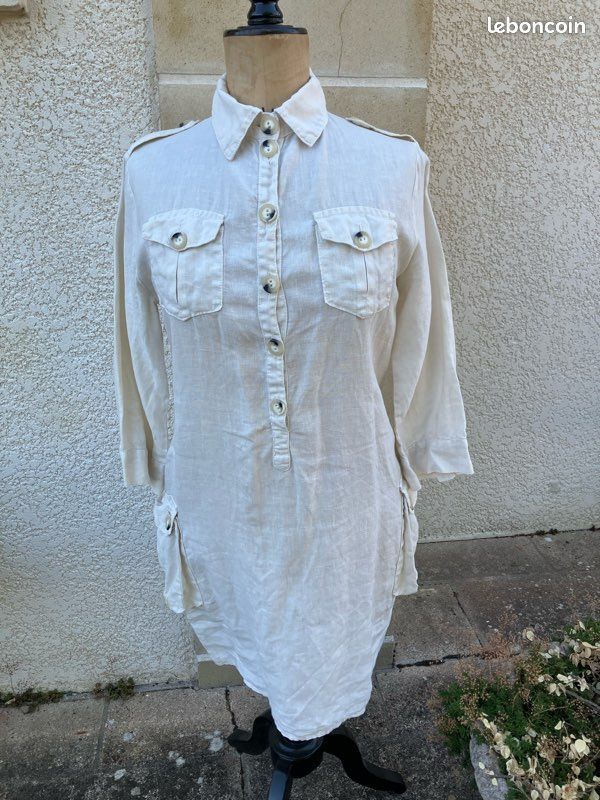 Robe en lin écru (image 1)