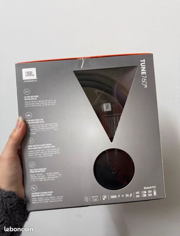 Casque Audio JBL Tune 760nc Bluetooth - Réduction De Bruit, Couleur Blanc, Occasion En Bon état