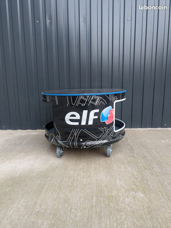 Ensemble Sièges + Table basse / Fut métal ELF compétition noir et bleu / Sport Mécanique (image 7)