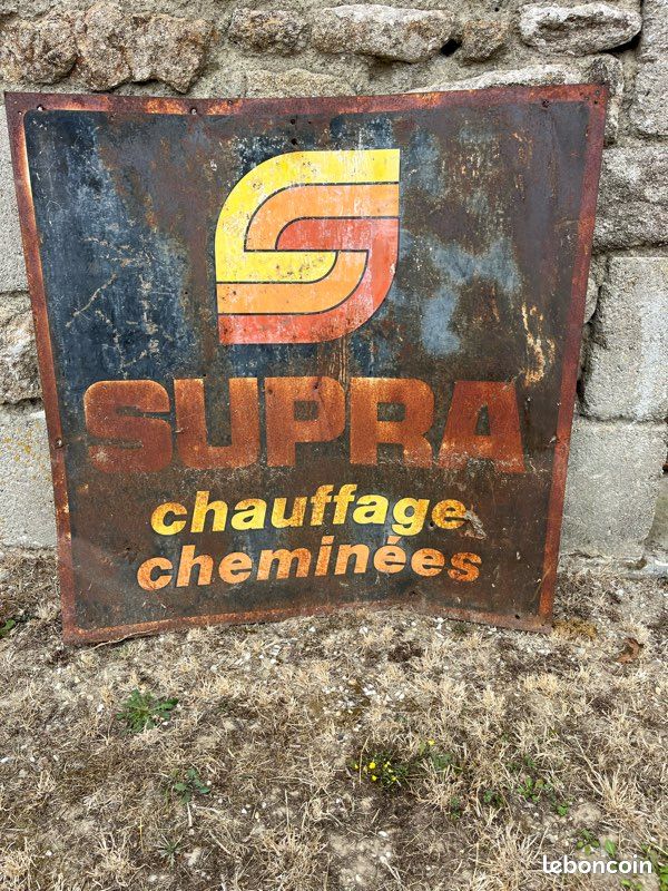 Ancienne Enseigne publicitaire en tôle peinte SUPRA (image 2)