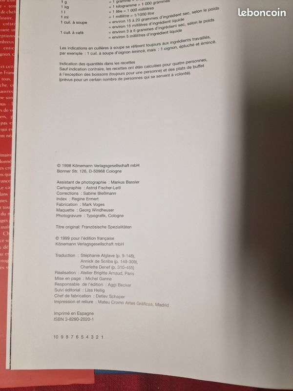 Livre "Paysages gourmands de France" - André Dominé - Könemann 1999 (image 2)