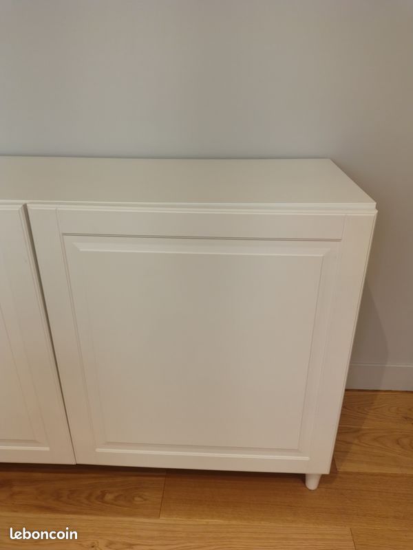 BESTÅ Blanc - Meuble Rangement avec Portes (image 4)