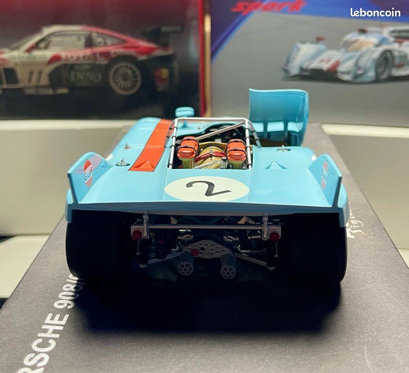 Miniature 1/18 auto art signature Porsche 908/03 Nürburgring 1971 Bell/ Siffert N2 Gulf réf87173 (image 8)