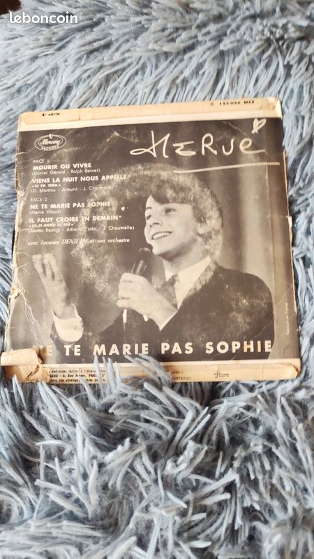 Vinyle 45 tours Hervé vilard, mourir ou vivre (image 2)