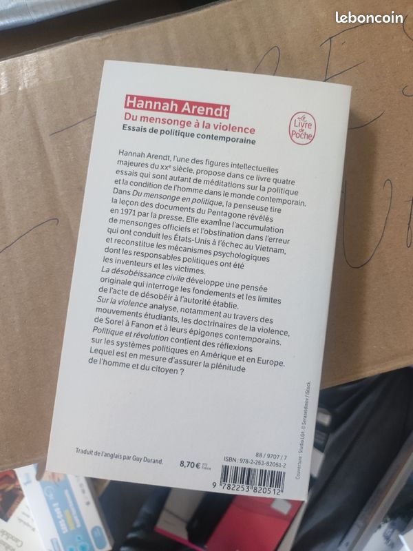 Du mensonge à la violence, Hannah Arendt (image 2)