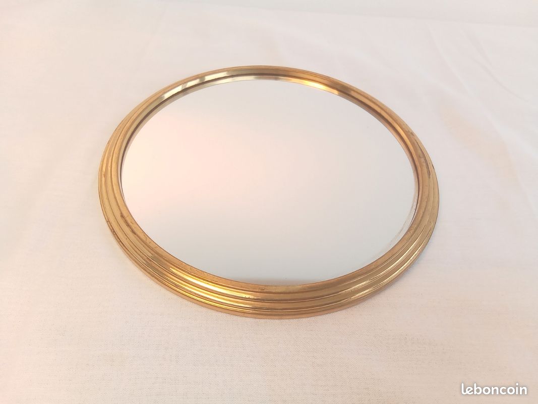 Plateau Miroir Laiton Année 50 (image 1)