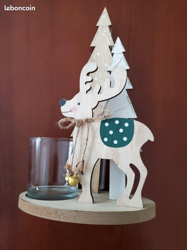 Lot 2 décorations Noel lumineuses en bois (image 13)