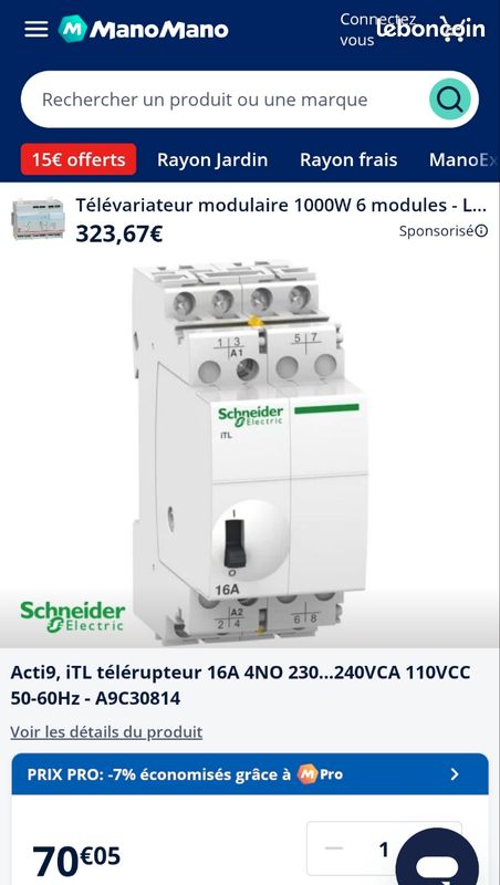 Disjoncteur Schneider 16 AX (image 3)