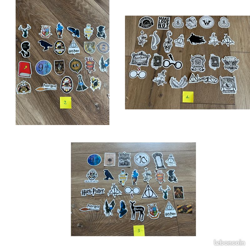 Lot autocollants Harry Potter (3 modeles) (image 1)