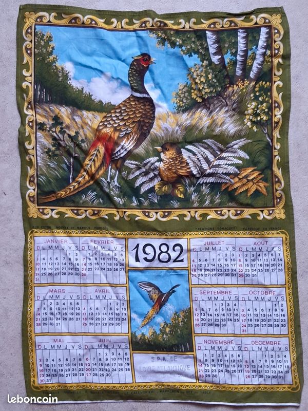 Torsion de calendrier 1982 - 2 Modèles (image 1)