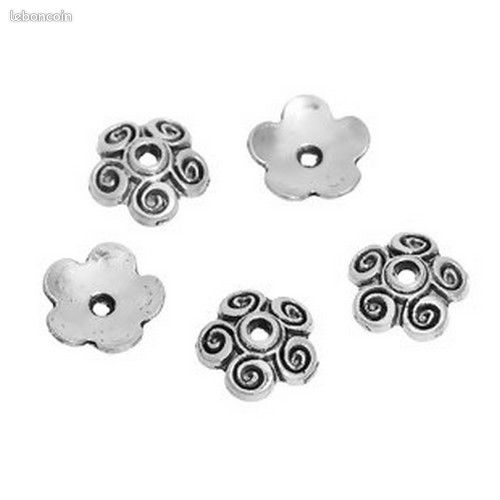20 Perles caps calotte coupelle _ Fleur 10X3,6mm _ Apprêts création bijoux _ A114 (image 4)