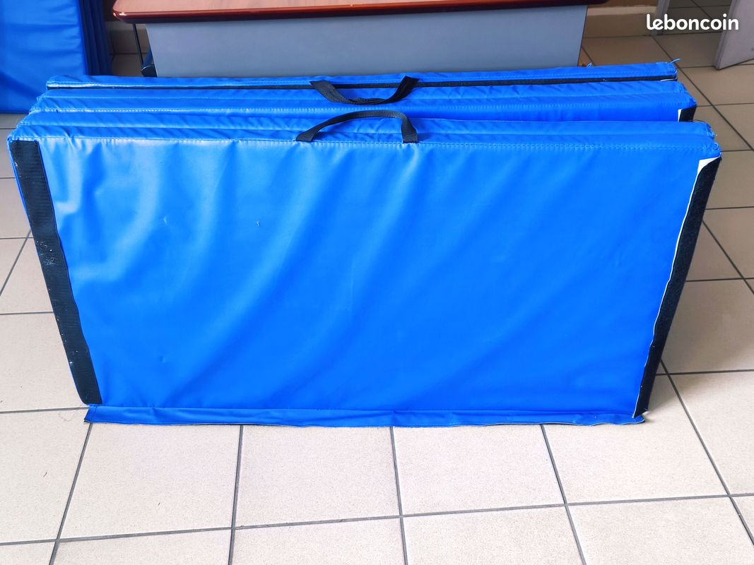 CCLIFE Tapis De Gymnastique Pliable 300x117x4 Cm – Mousse EPE Antidérapant, Housse PU, Avec Velcro Côté, Pour Yoga, Pilates, Arts Martiaux
