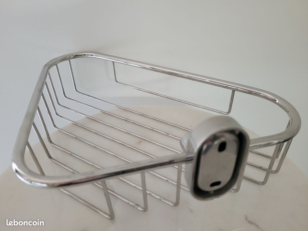 Panier d'angle mural KELA pour salle de bain, acier inoxydable, 'Lucido' (image 4)