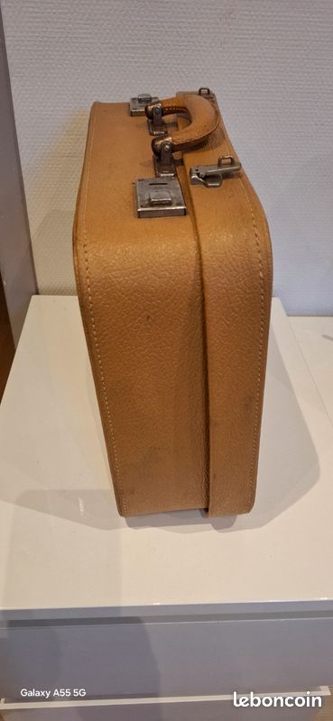 Ancienne vintage Valisette de voyage en cuir (image 3)