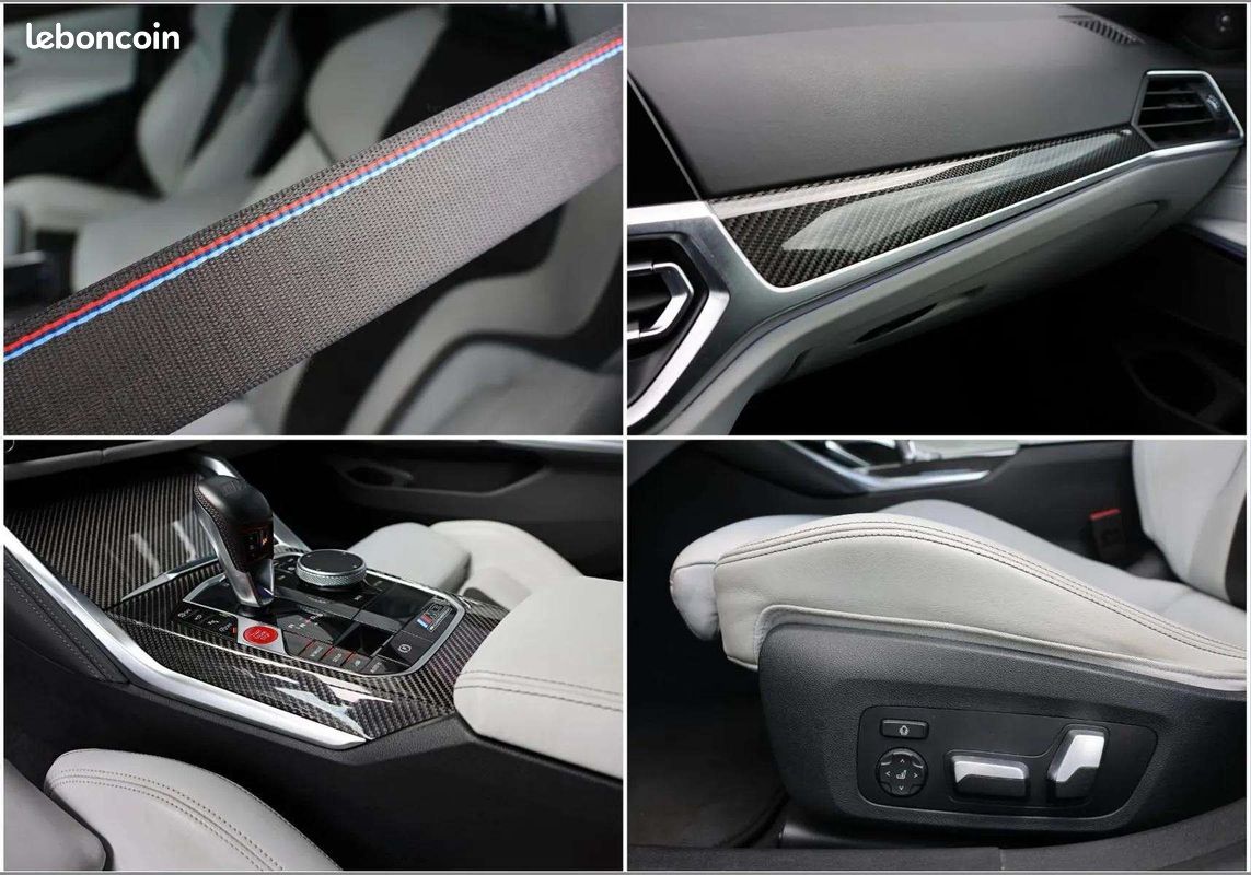 BMW M3 Competition 510 ch * Carbone Extérieur * Laserlight * Harman Kardon * HUD * Brooklyn Grey (image 19)