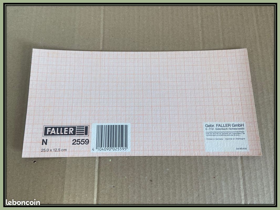 2 Plaques Carton - FALLER - Briques - 250mmx125mm - Echelle N - Réf 2559 (franco de port) (image 4)