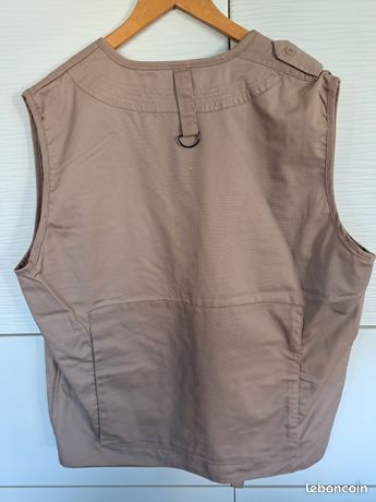 Gilet Sans Manches Multi-poches Style Reporter - Taille XXL (2XL) - Couleur Beige - Neuf Avec étiquettes