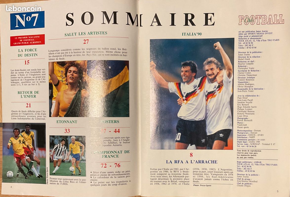 Onze Mondial N°11 Spécial Mondial 1990 - Complet Avec Poster Pelé, Maradona Et Fiches