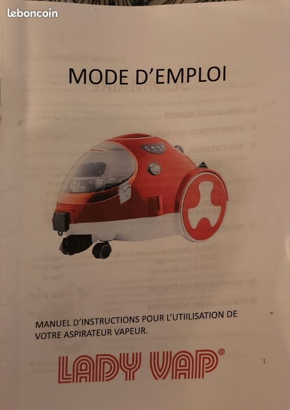 lady vap mode d'emploi MODE D EMPLOI main image 1