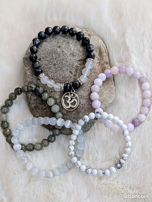 🌙 LES IMPARFAITS – Pack Lumière & Spiritualité ✨Bracelets en Pierres naturelles🌿 (Lot de 5 bracelets) (image 1)