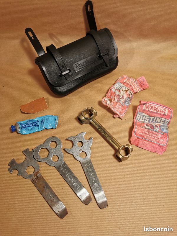 Sacoche De Selle Vélo Vintage REYDEL – Trousse à Outils Noire – Bon état