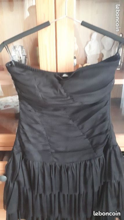 Robe bustier noire drapée Soirée taille 40 (image 2)