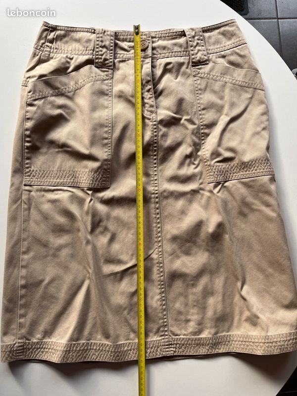 Jupe beige Camaïeu T.38 – style safari d’été, parfait état (image 6)
