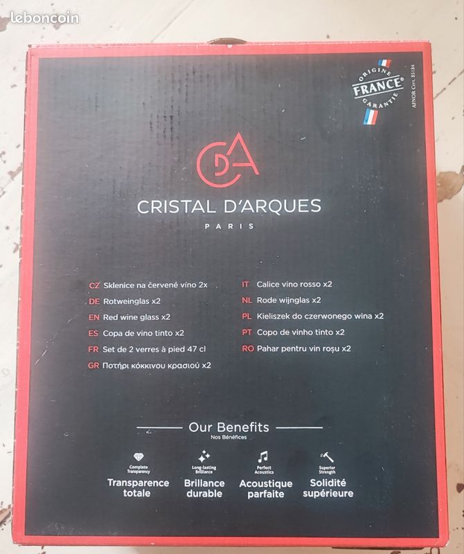 12 verres Cristal d'Arques 47cl (image 2)