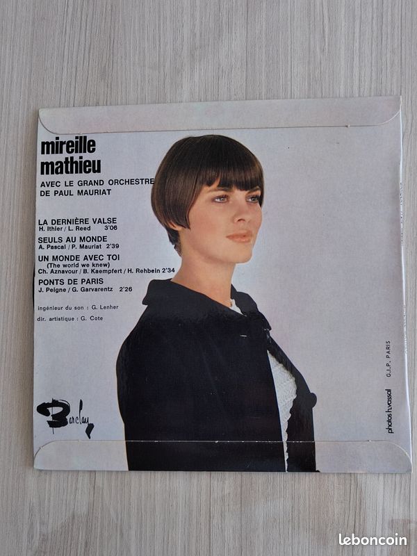 MIREILLE MATHIEU 45 T la dernière valse (image 2)