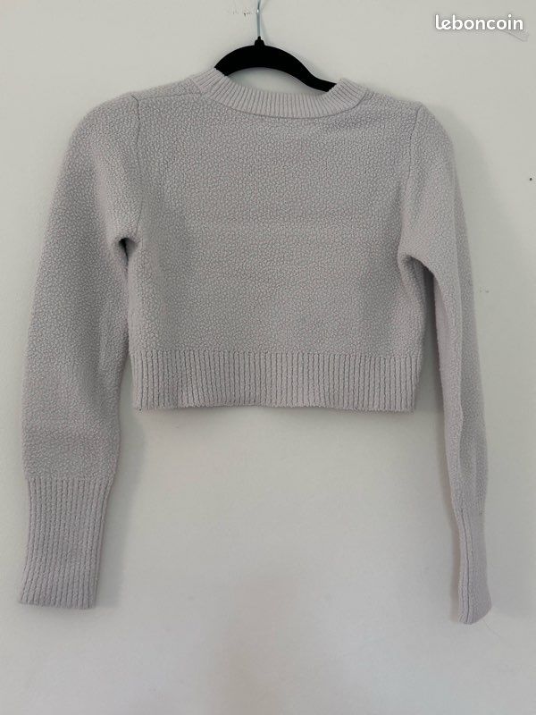 Pull Blanc Court (cropped) Zara - Taille S - Neuf Sans étiquettes - Style Décontracté Tendance