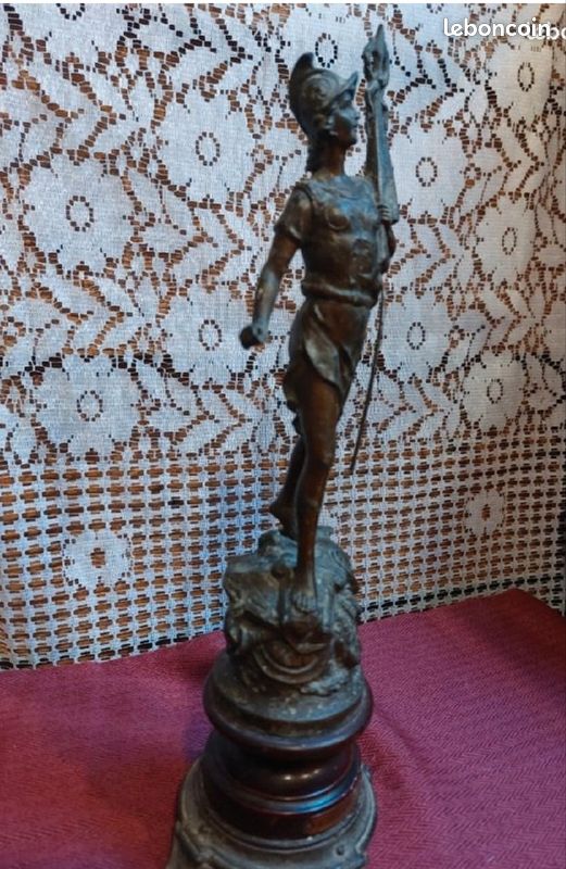 Statue ancienne en régule" allegorie de la patrie " (image 5)