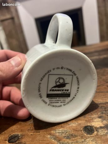 Tasse Vintage Footix Mascotte Coupe Du Monde 98 Deshoulieres Verre Céramique Vert
