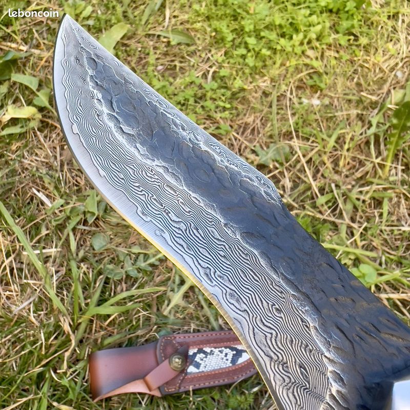 Couteau Damas Yellowjacket Skinner Lame Acier Damas Manche Bois Etui Cuir Dm1373 Item 11051254 Couteau Damas Yellowjacket Skinner Lame Acier Damas Manche Bois Etui Cuir Dm1373 Item 11051254