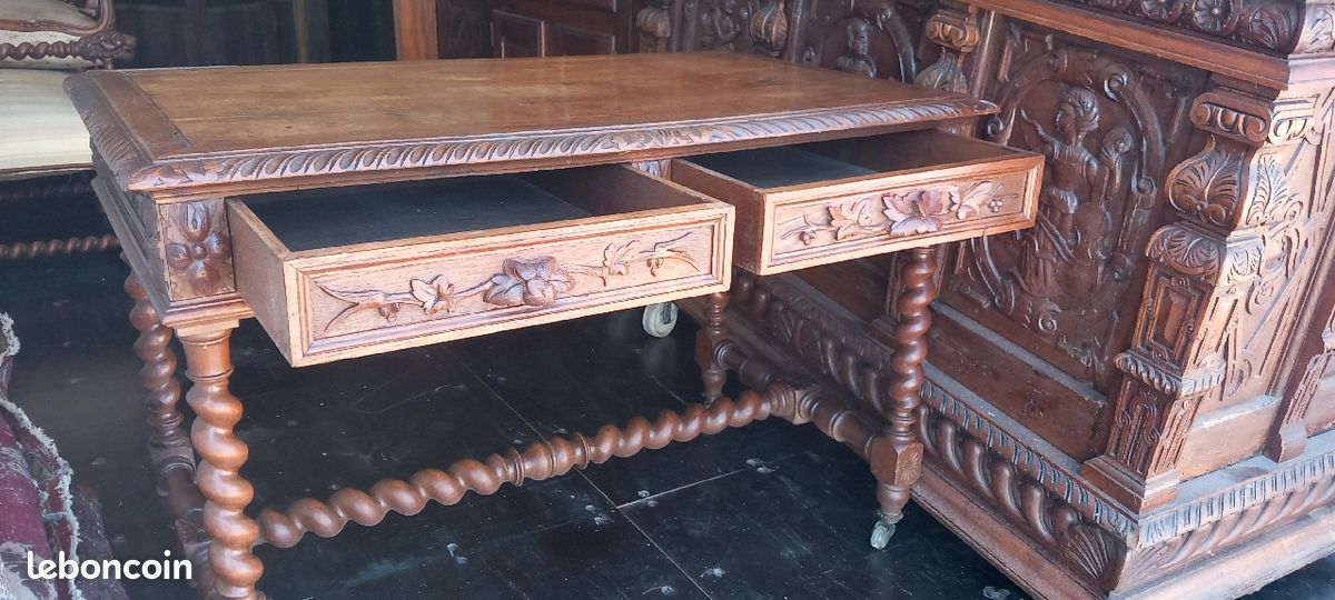 Table bureau de style louis Xlll (image 2)