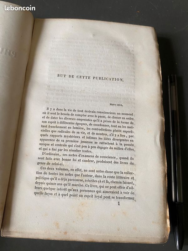 Victor Hugo Littérature et philosophie mêlées Charpentier 1841 broché (image 4)