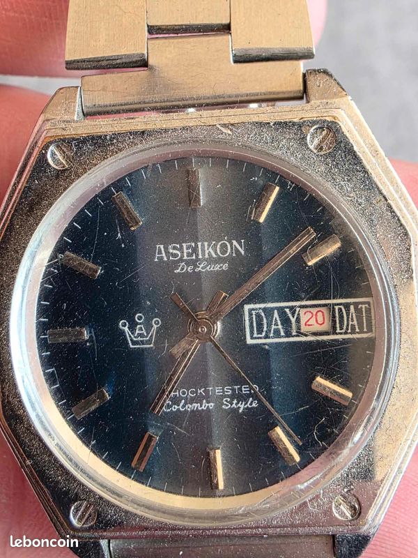 Montre Vintage ASEIKON Mécanique Pour Homme – Pièce De Collection Non Fonctionnelle