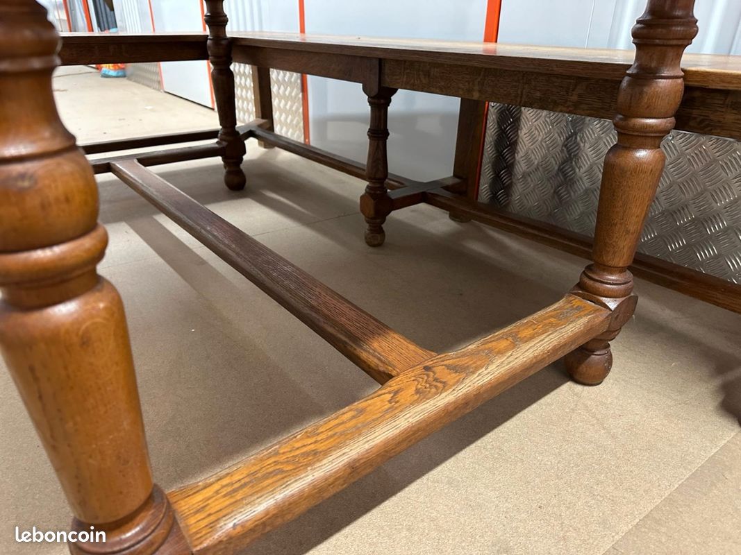*Trésor d’Artisanat : Banc+Table en Chêne du CHATEAU DE BRIARD – 150 Ans d’Histoire (image 4)