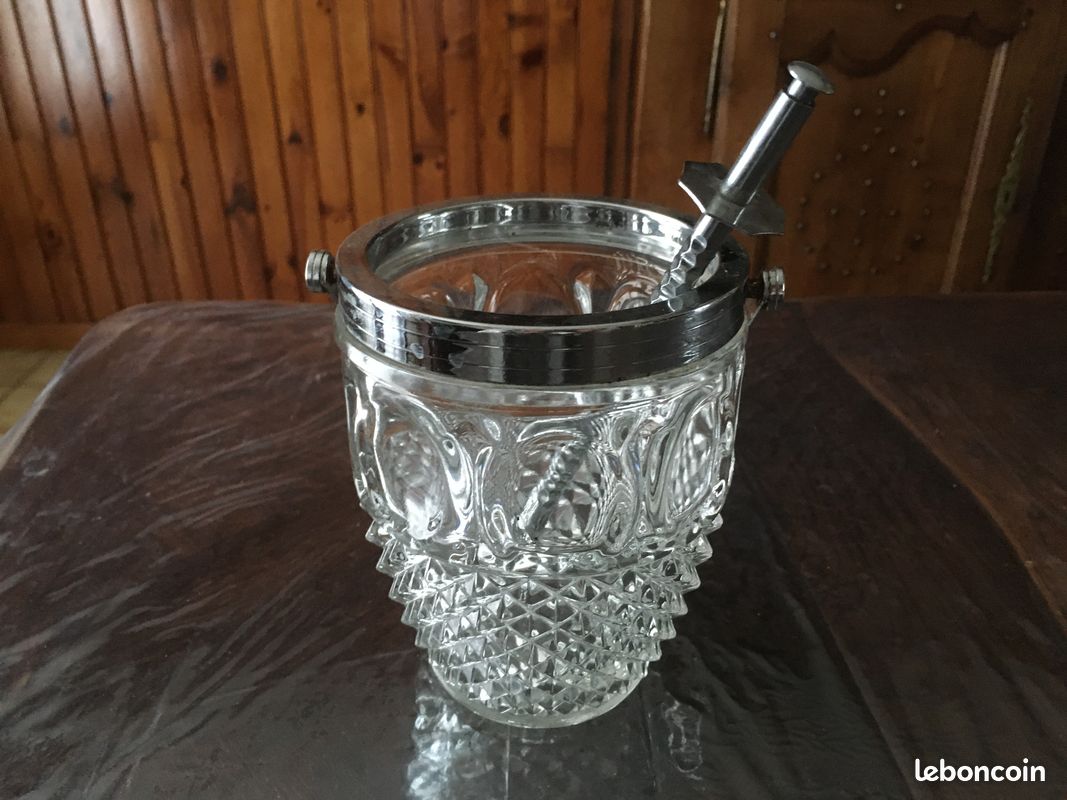 Seau à glace - Bistrot - Apéro - Vintage - 70th - D - Transparent Verre