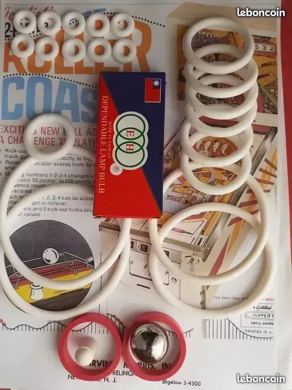 Gottlieb-roller coaster-kit complet-elastique,bille,ampoules (image 1)