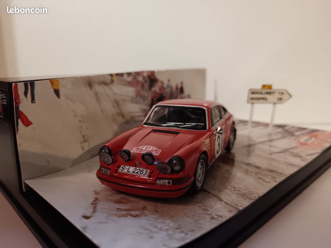 Trofeu Porsche 911 Carrera Rs Coupe  Night Version  N 2 Rally Tour De Corse 1972 Gerard Larrousse Christian Delferier 1 43 Bila Cervena